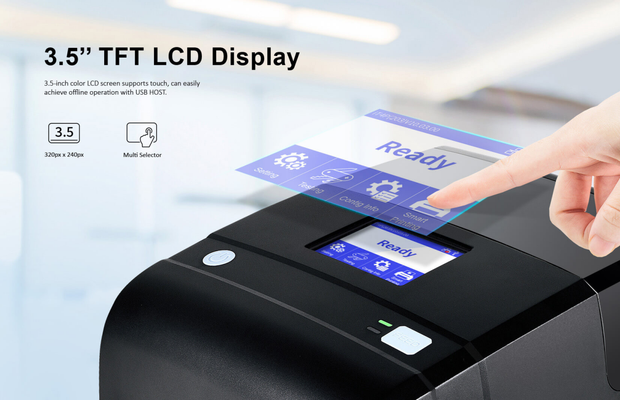 Impressora de etiquetas RFID iDPRT iT4R com display LCD de 3,5 polegadas.png